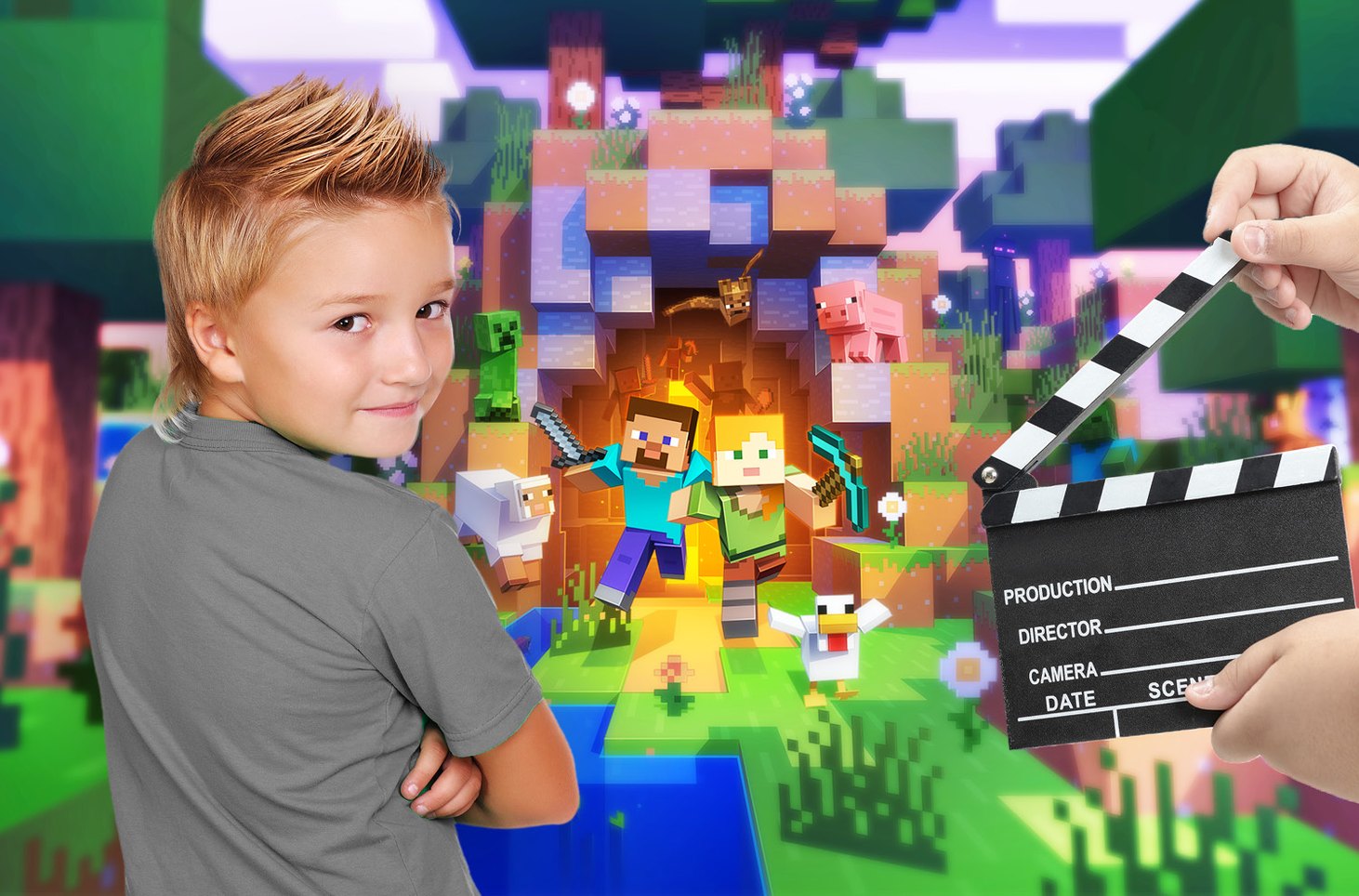 Dzieci podczas przygodowego obozu Minecraft wspólnie odkrywają świat gry
